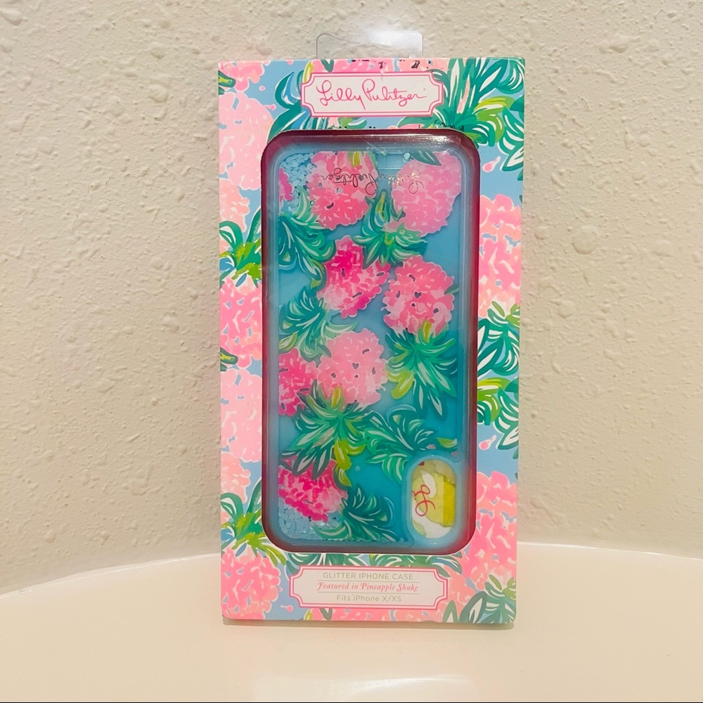 Lilly Pulitzer Featured In Pineapple Shake Glitter IPhone X/XS Case NIB